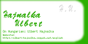 hajnalka ulbert business card